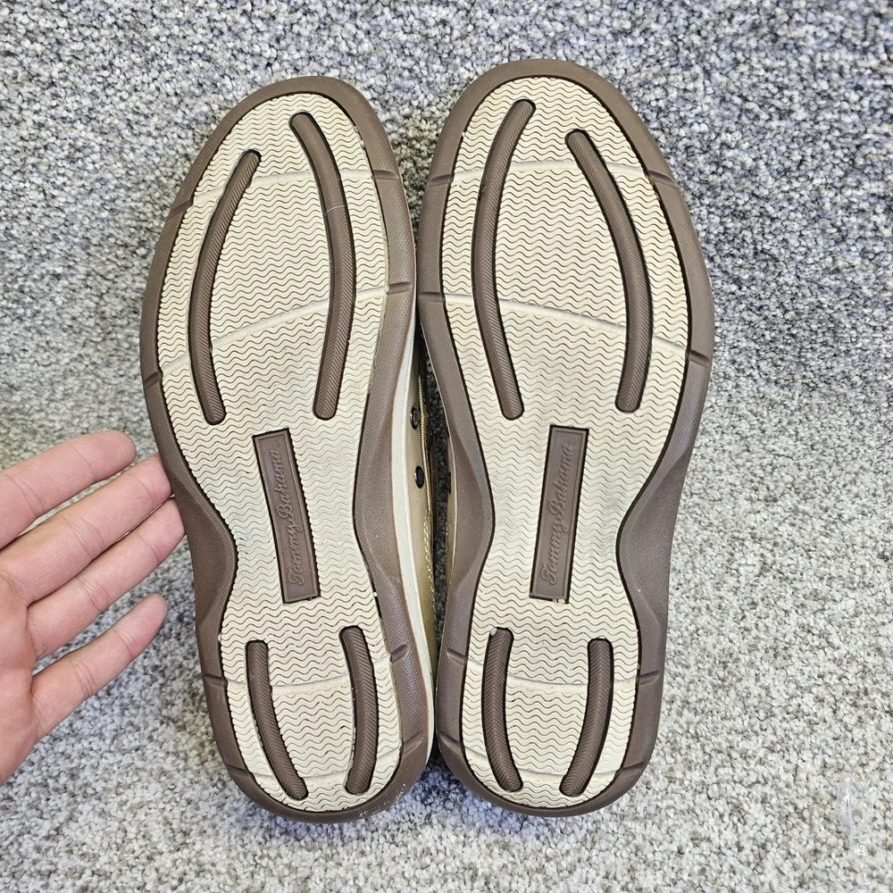 Tommy Bahama Captain‎ Mens Size 10M Leather Casual Boat Shoes Tan